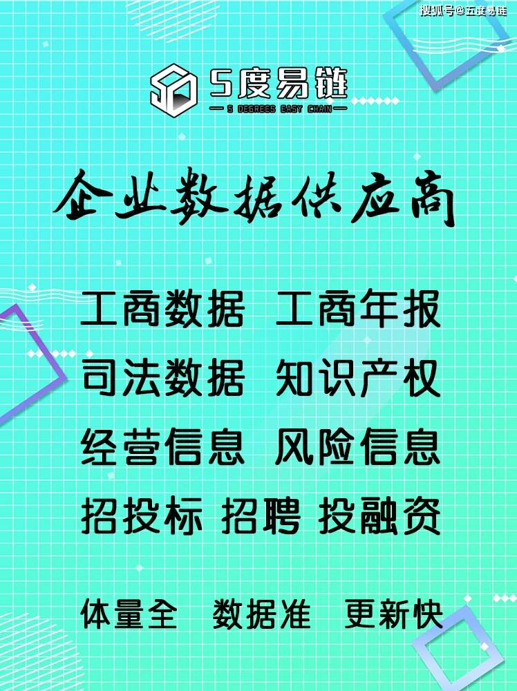 找企业数据，选五度易链，数据全 质量高 更新快！